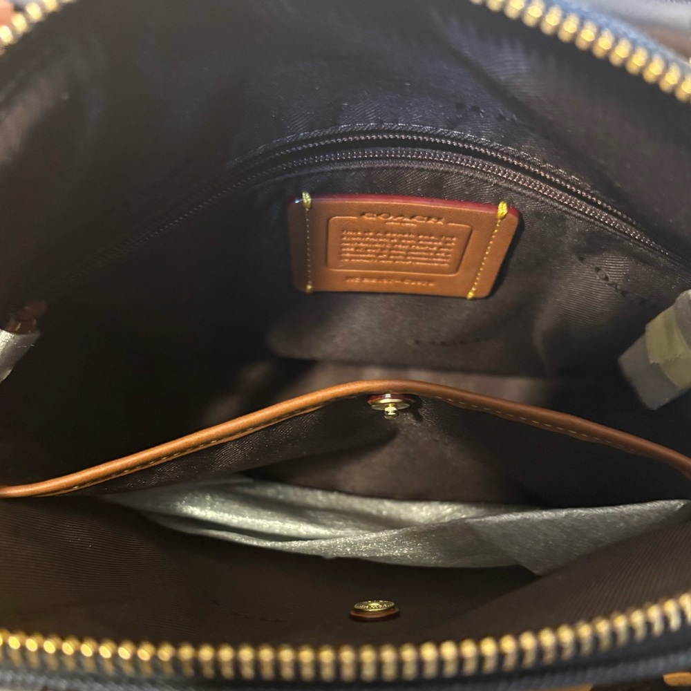 Coach Denim and Leather Elise Satchel - Picture 8 of 9